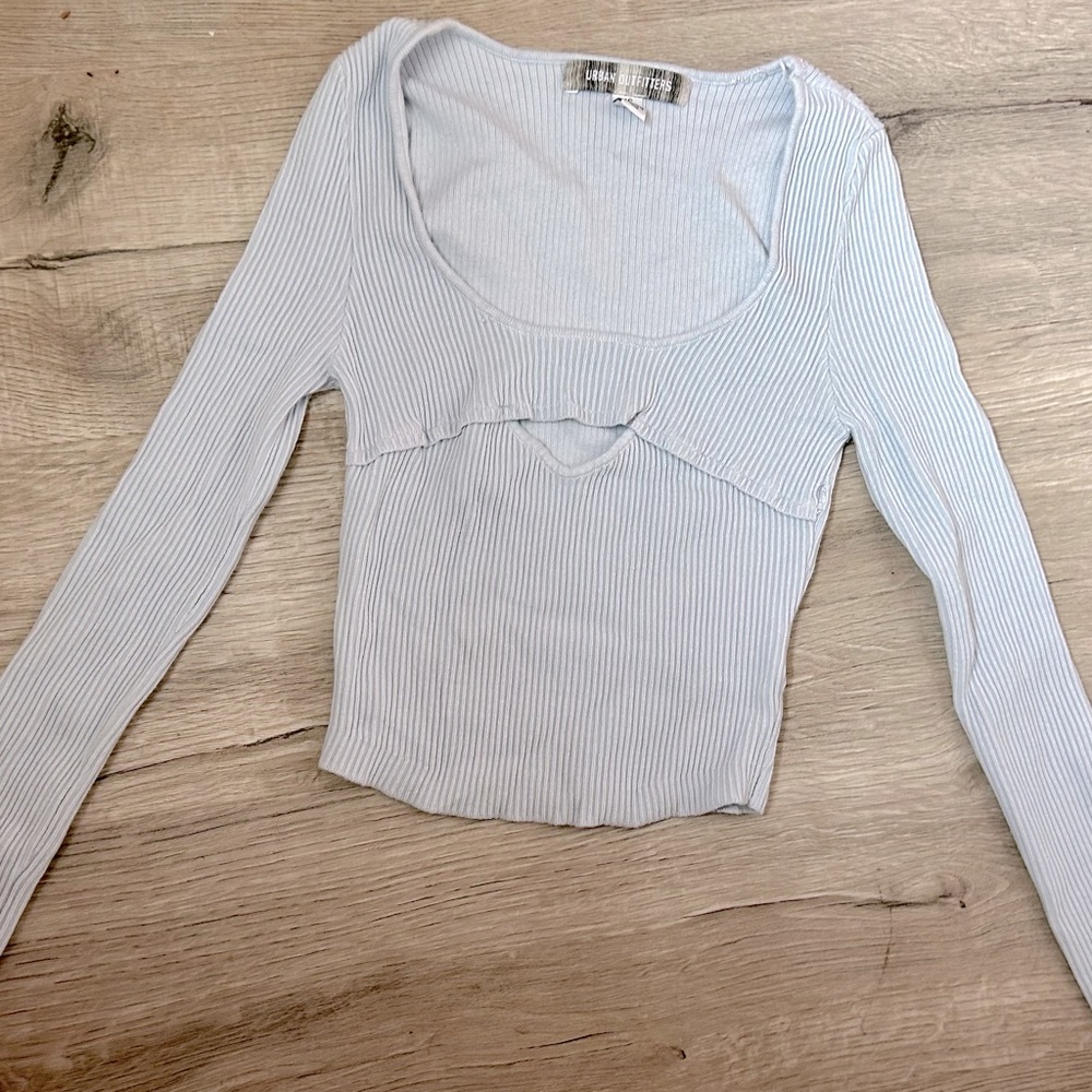 Urban outfitters blue waffle top